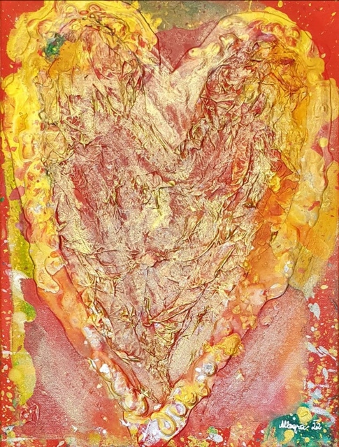Nr 552 für dich soll's rote Herzen regnen 30x40 cm Jahr 2022