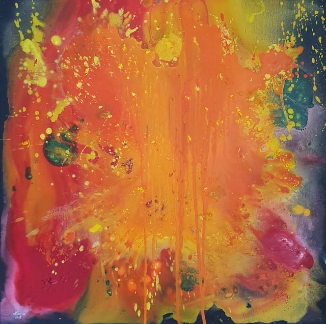 Nr 665 Freundschaft 80x80 cm Jahr 2019
