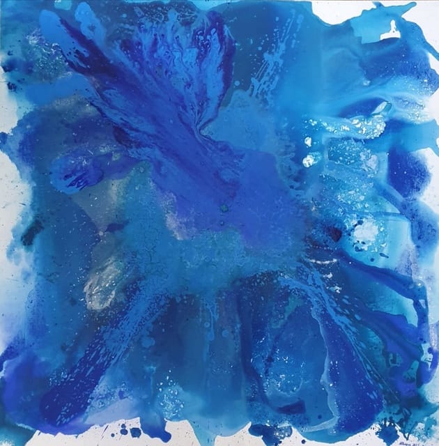 Nr 765 Alles im Fluß 100x100 cm Jahr 2022