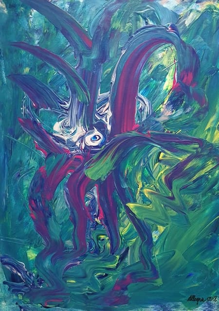 Nr 306 Die Krake 50x70 cm Jahr 2006