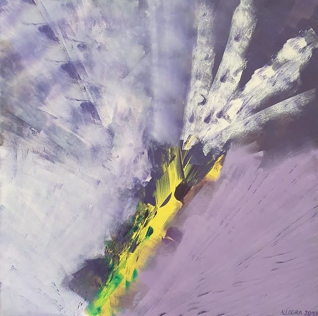 Nr 509 Der Meteorit 80x80 cm Jahr 2010
