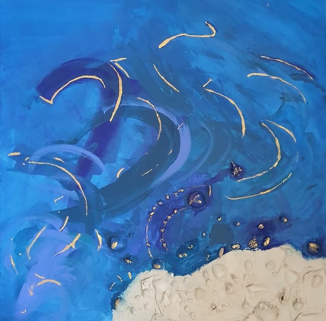 Nr 575 golden sea 100x100 cm Jahr 2011