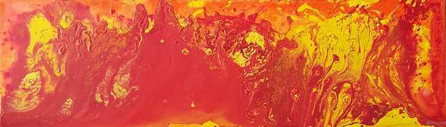 Nr 627 schwebend 100x30 cm Jahr 2019