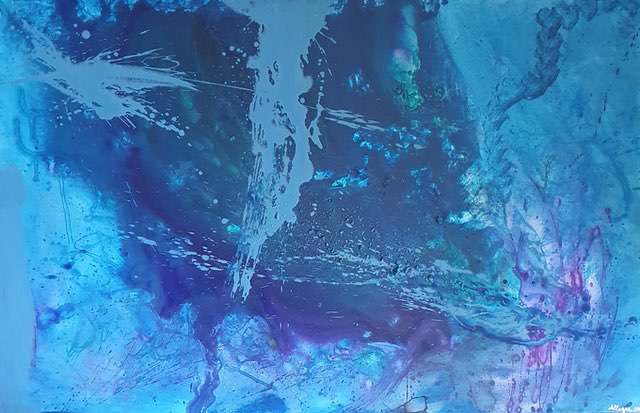 Nr 629 Das glitzernde Meer 112,5x72 cm Jahr 2017