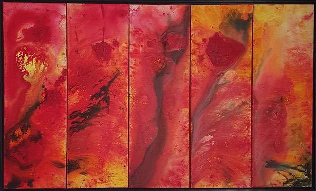 Nr 635 Der Blumenzauber 94x155 cm mit Rahmen Jahr 2018