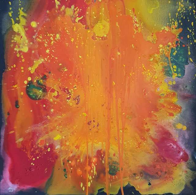 Nr 665 Freundschaft 80x80 cm Jahr 2019