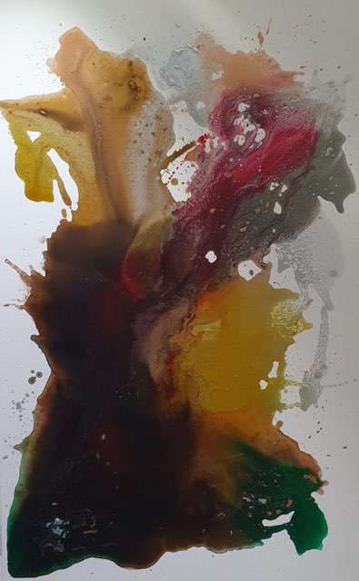 Nr 706 Tanz der Moleküle 73x116 cm Jahr 2020
