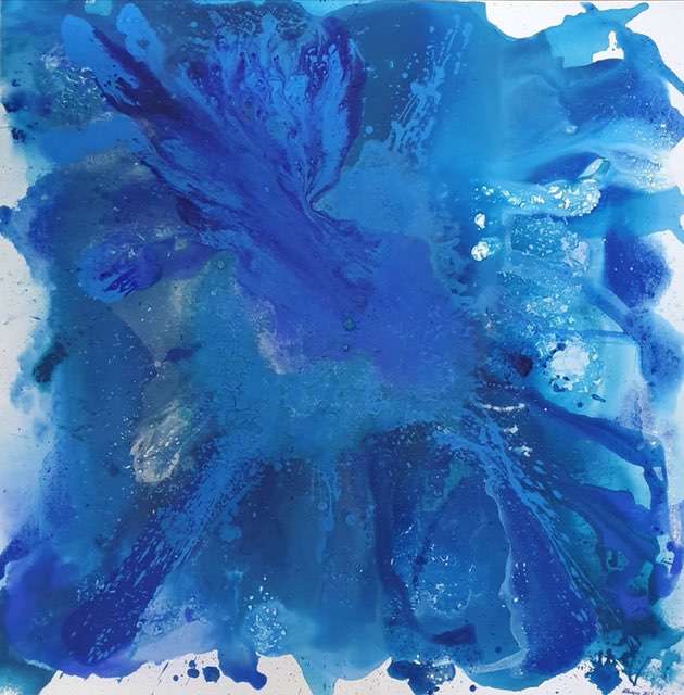 Nr 765 Alles im Fluß 100x100 cm Jahr 2022