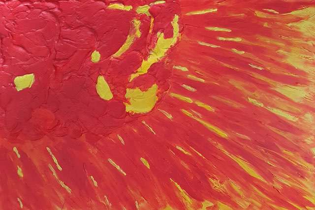 Nr 001 Meine Sonne 120x80 cm Jahr 2001
