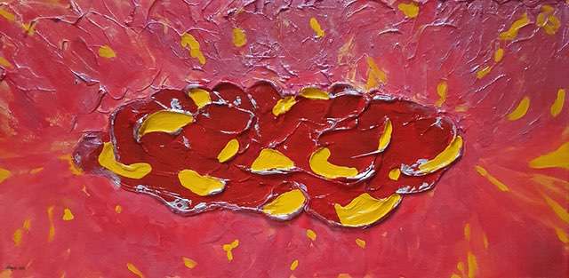 Nr 062 Vulkanfeuer 100x50 cm Jahr 2003