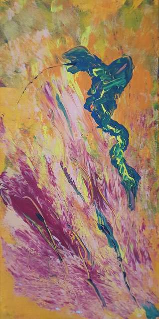 Nr 092 Der Schlangenmensch 40x80 cm Jahr 2005