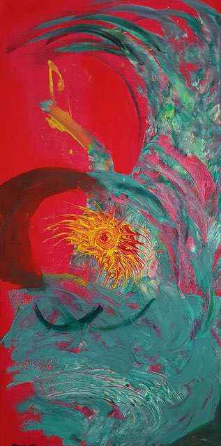 Nr 356 Der Sonnenwal 50x100 cm Jahr 2008