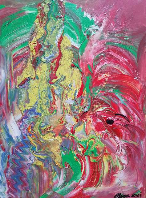 Nr 375 Schitzophrenie 50x70 cm Jahr 2007