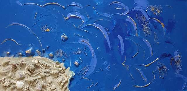 Nr 424 Carebbean Blue 100x50 cm Jahr 2008
