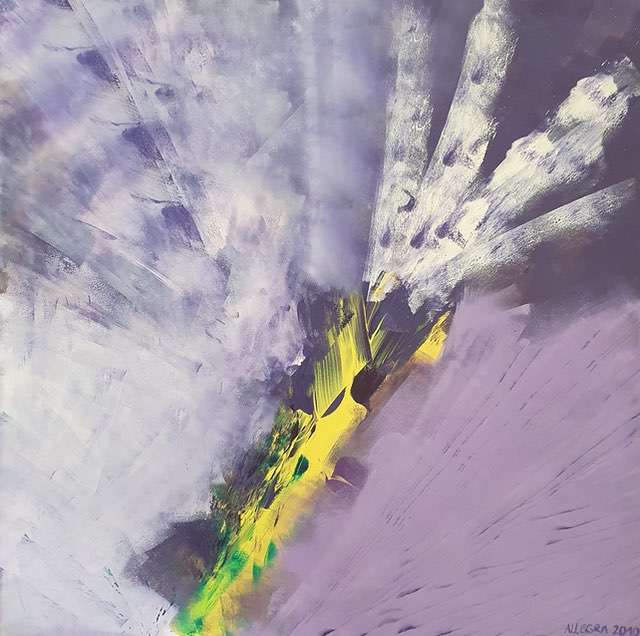 Nr 509 Der Meteorit 80x80 cm Jahr 2010